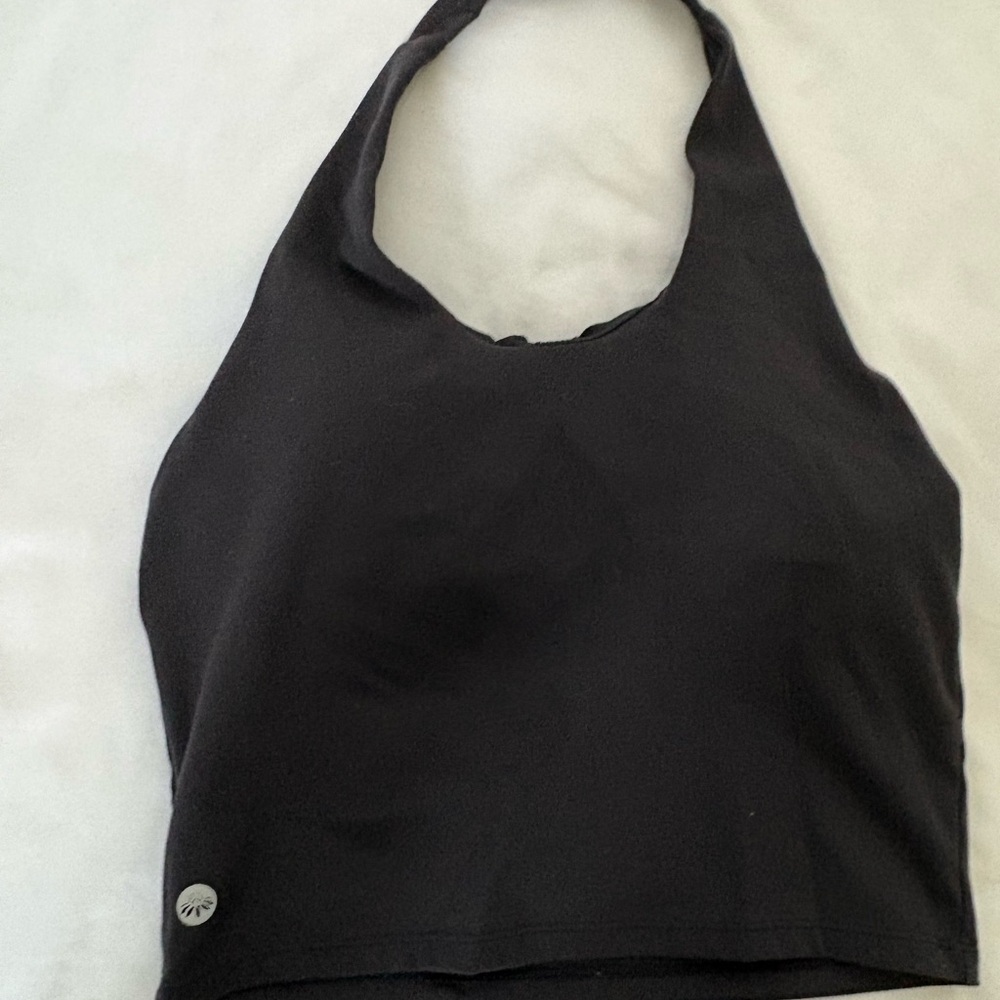Senita Athletics Black Jazz Halter Top